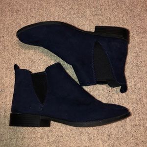 navy booties